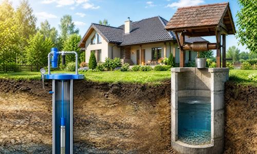 Автономное водоснабжение загородного дома Фрязино: скважина или колодец 